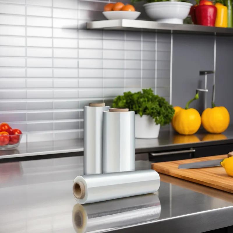 Cling Film Roll 19.68IN X3280.84FT Plastic Clear 2/Case