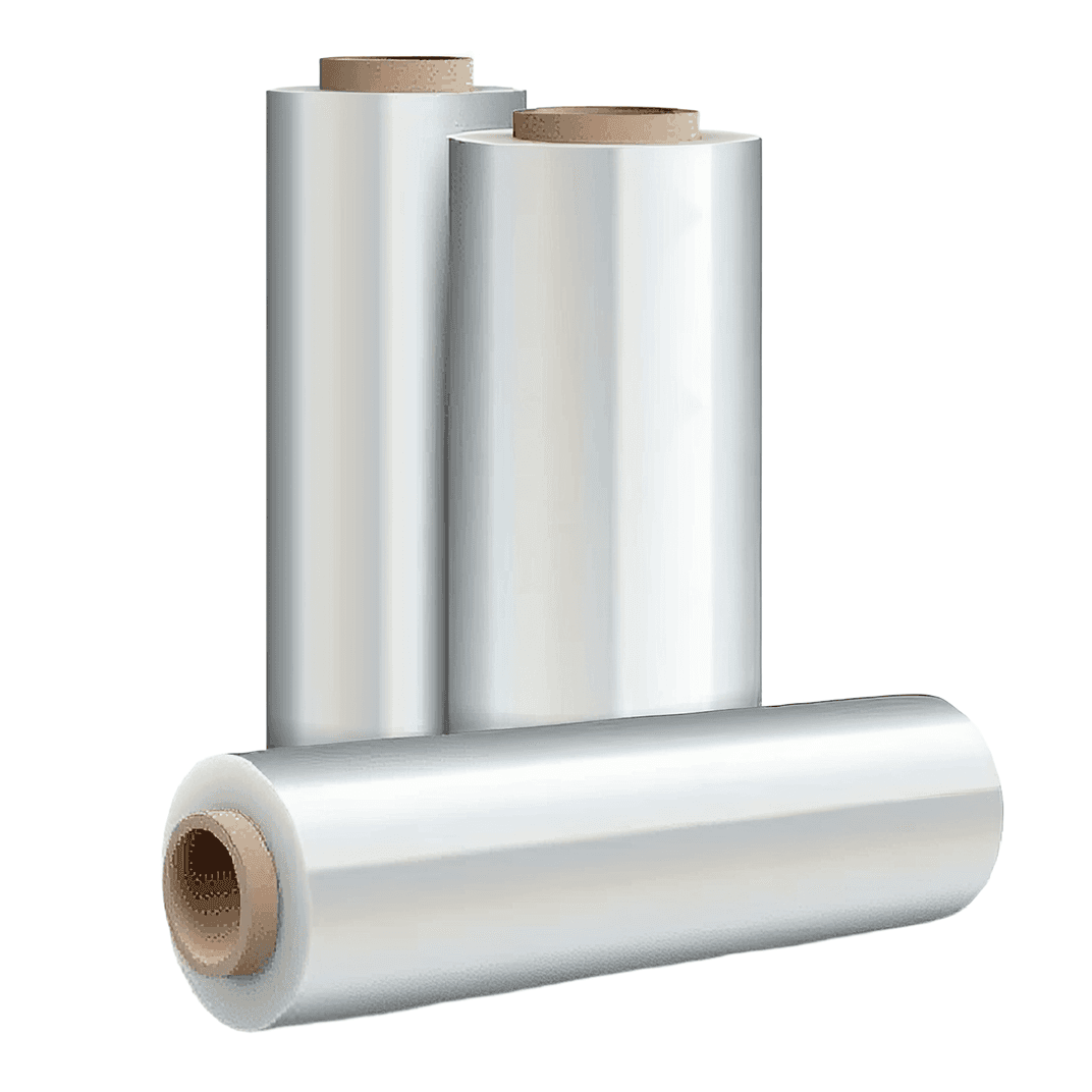 Multi-Purpose Cling Film Roll 13.75IN X3280FT Plastic 12MIC 47 Gauge Clear Stretch 2/Case