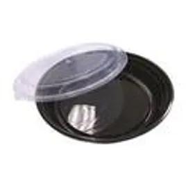 Take-Out Container Base & Lid Combo 48 OZ Plastic Black Round 150/Case