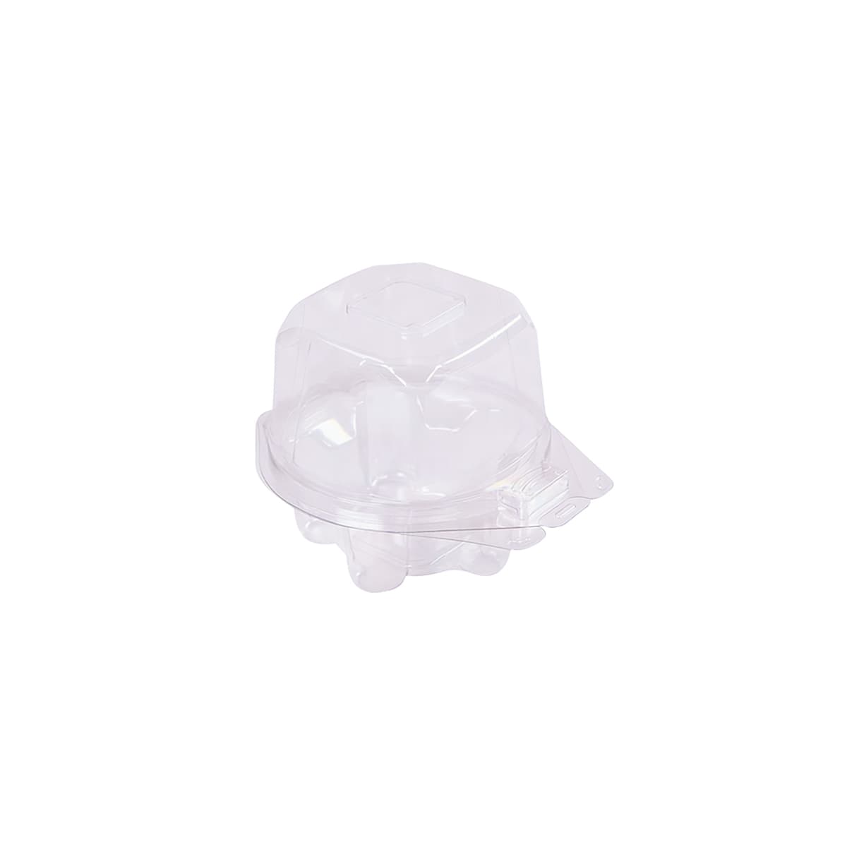 Cupcake Muffin Hinged Container With Dome Lid 3.95X4.75X3.46 IN PET Clear Round 320/Case