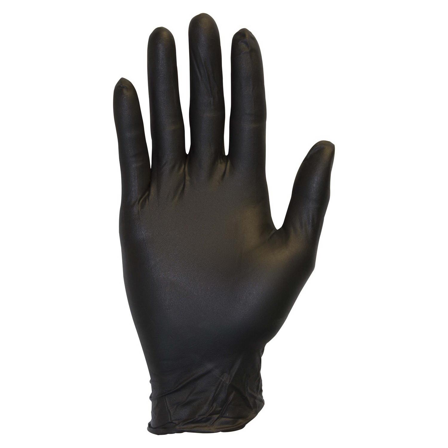 Safety Zone® Gloves Large (LG) Black 4.3MIL Nitrile Disposable Powder-Free 1000/Case