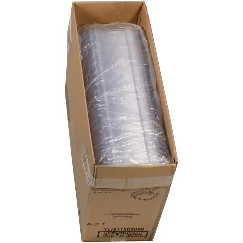 Take-Out Container Hinged With Dome Lid 8X8X2.906 IN PLA Clear Square 200/Case