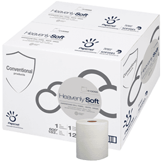Heavenly Soft Roll Paper Towel 8IN 600 FT White Standard Roll 12 Rolls/Case
