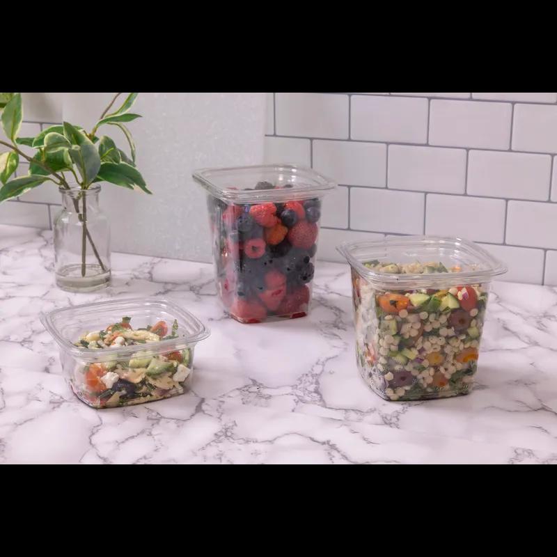 Deli Container Base 32 OZ PET Clear Square 480/Case