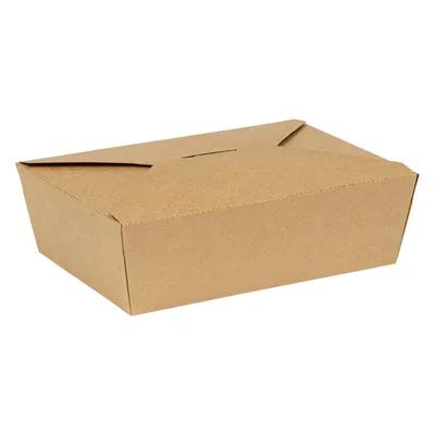 INNOBOX EDGE #3 Take-Out Box Fold-Top 8X6X3 IN Kraft Paperboard Single Wall Poly-Coated Paper Kraft Rectangle 130/Case