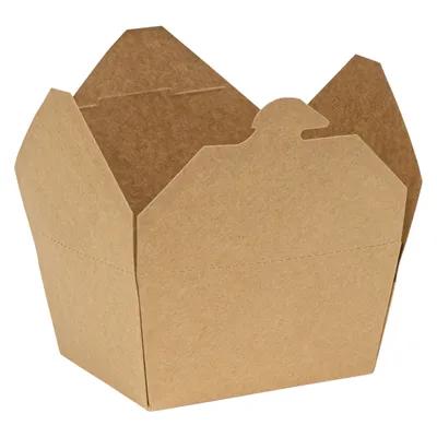 INNOBOX EDGE #1 Take-Out Box 4X4X3 IN Kraft Paperboard Single Wall Poly-Coated Paper Kraft Square 180/Case