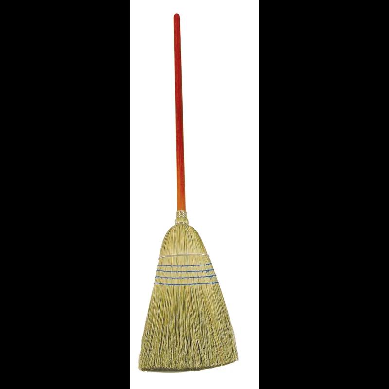 Warehouse Broom 1.125X58 IN Blue Wood Natural Fiber 1/Each