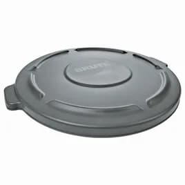 Brute® Flat Lid 26.89X29.06X2.09 IN 55 GAL 220 QT Gray Resin Food Safe 1/Each
