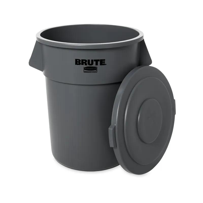 Brute® Flat Lid 26.89X29.06X2.09 IN 55 GAL 220 QT Gray Resin Food Safe 1/Each