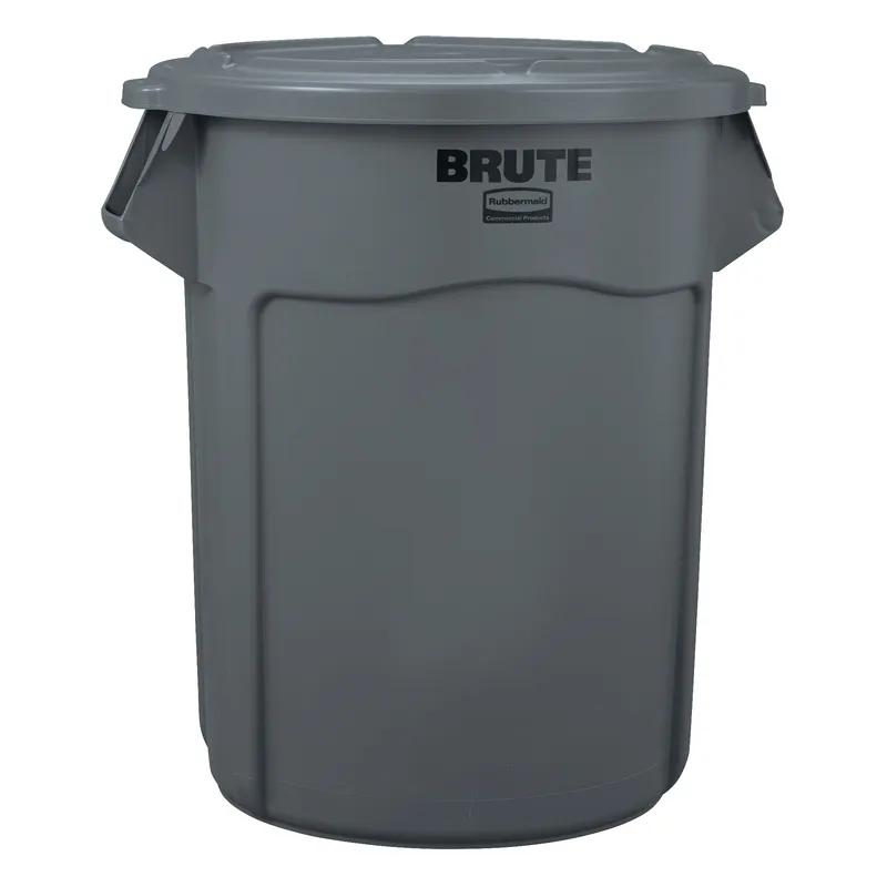 Brute® Flat Lid 26.89X29.06X2.09 IN 55 GAL 220 QT Gray Resin Food Safe 1/Each