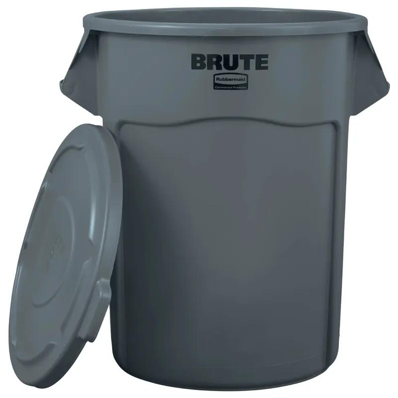 Brute® Flat Lid 26.89X29.06X2.09 IN 55 GAL 220 QT Gray Resin Food Safe 1/Each