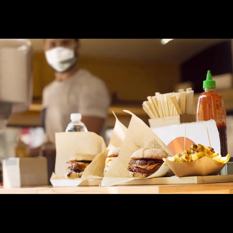 Food Tray 27 OZ Paper Kraft Boat Microwave Safe Freezer Safe Grease Resistant 250 Count/Pack 2 Packs/Case 500 Count/Case