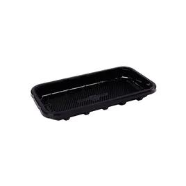 EZ-Tray 10D Meat Tray 10.75X5.75X1.25 IN APET Deep Black Rectangle Honeycomb 300/Case