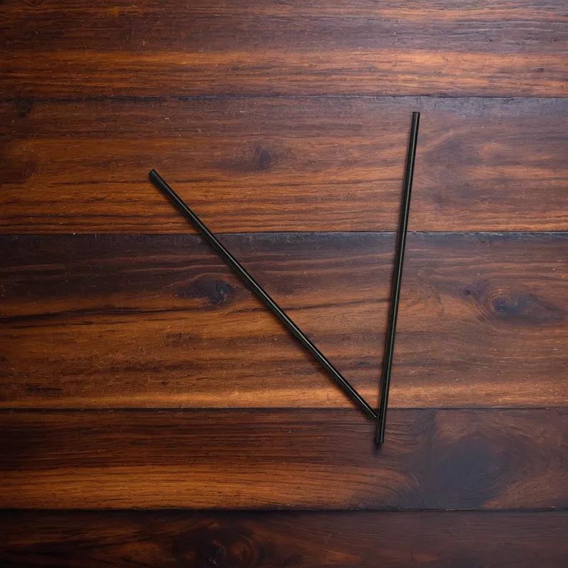 Victoria Bay Sip Stirrer 7 IN Plastic Black Unwrapped 10000/Case