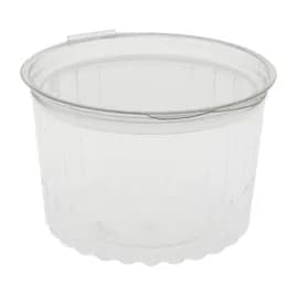 Bowl & Lid Combo With Flat Lid 18 OZ PET Clear Round Hinged 250/Case