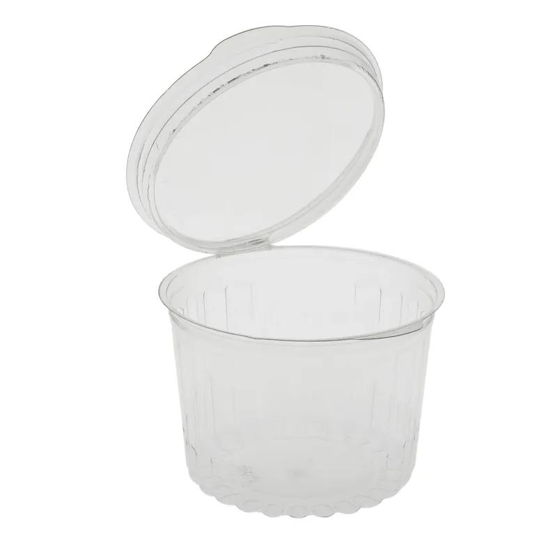 Bowl & Lid Combo With Flat Lid 18 OZ PET Clear Round Hinged 250/Case