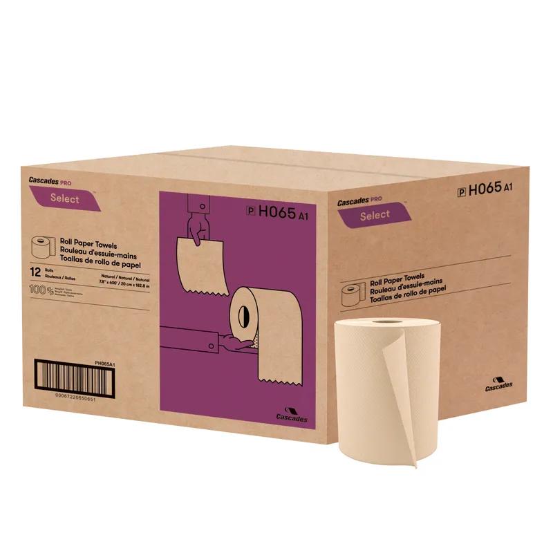 Cascades PRO Roll Paper Towel 600 FT Kraft Standard Roll 1.875IN Core Diameter 12 Rolls/Case
