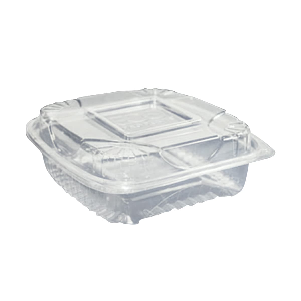Take-Out Container Hinged 8X8X3 IN PLA Clear Square 160/Case