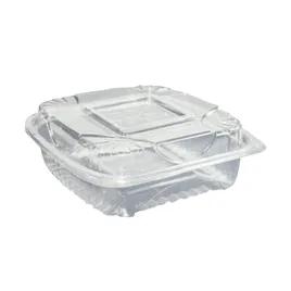 Take-Out Container Hinged 8X8X3 IN PLA Clear Square 160/Case