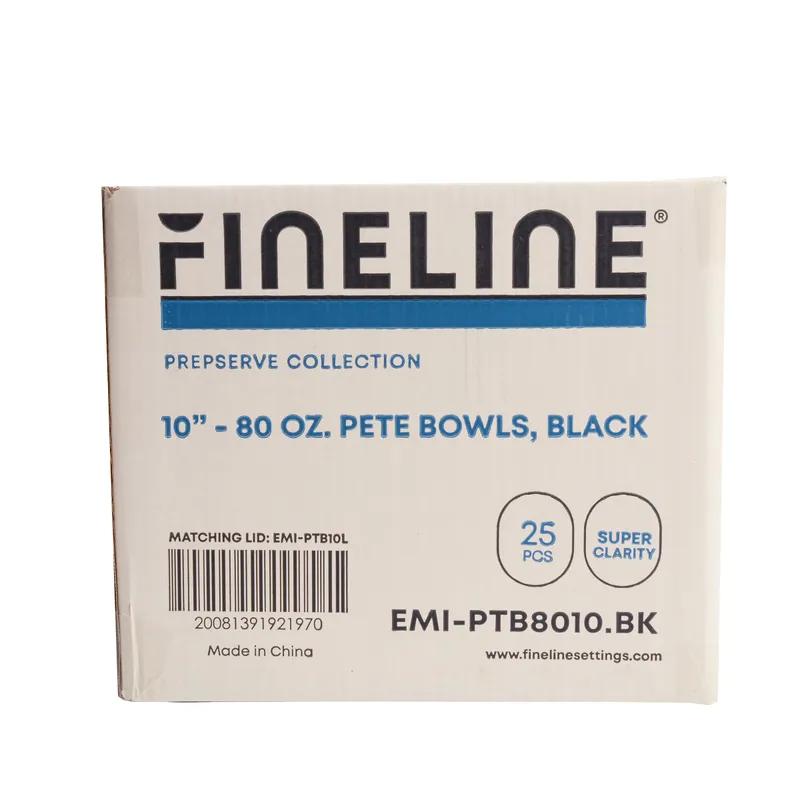 Serving Bowl 80 OZ Plastic Black 25/Case