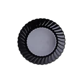 WNA Plate 6 IN Plastic Black Round 180/Case