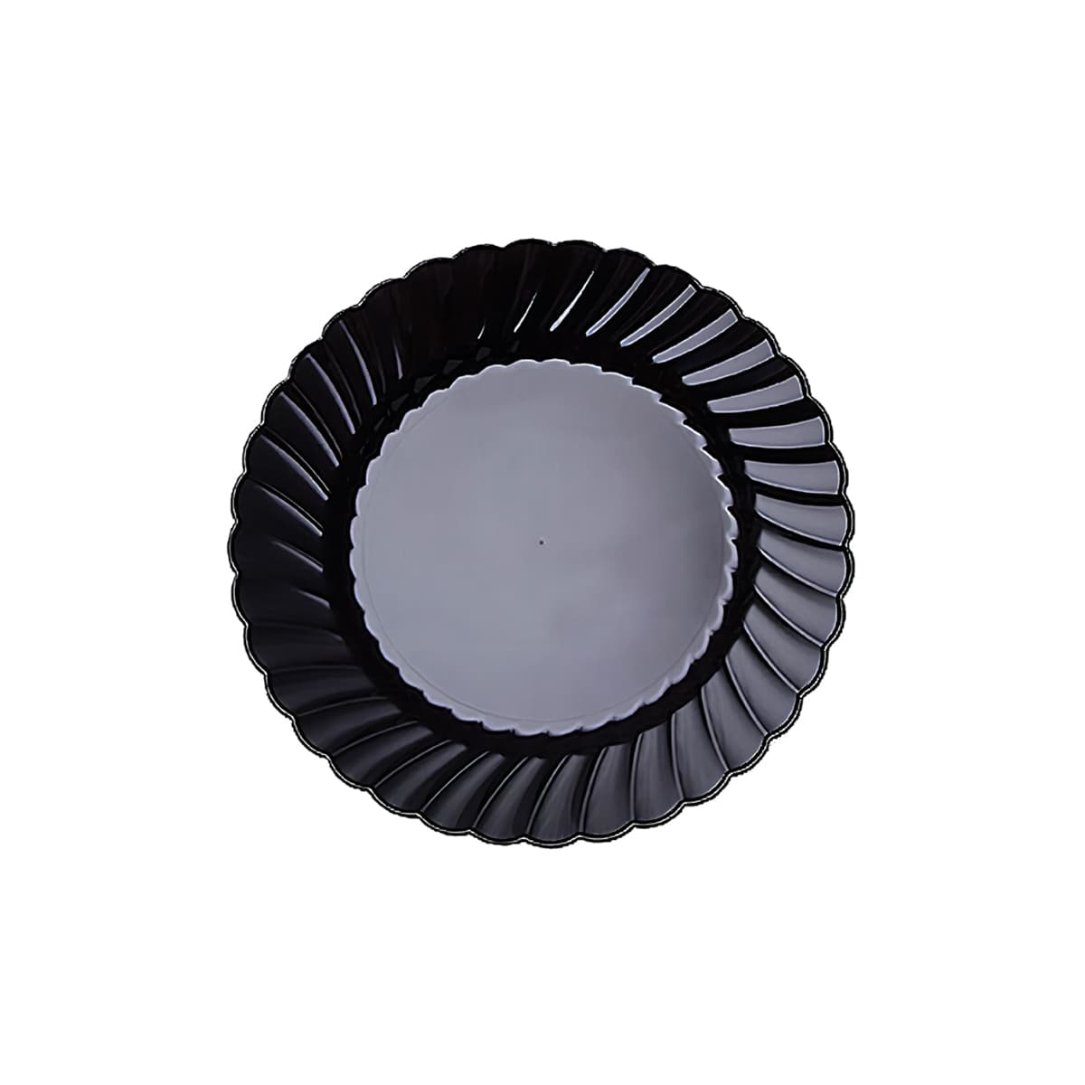WNA Plate 6 IN Plastic Black Round 180/Case