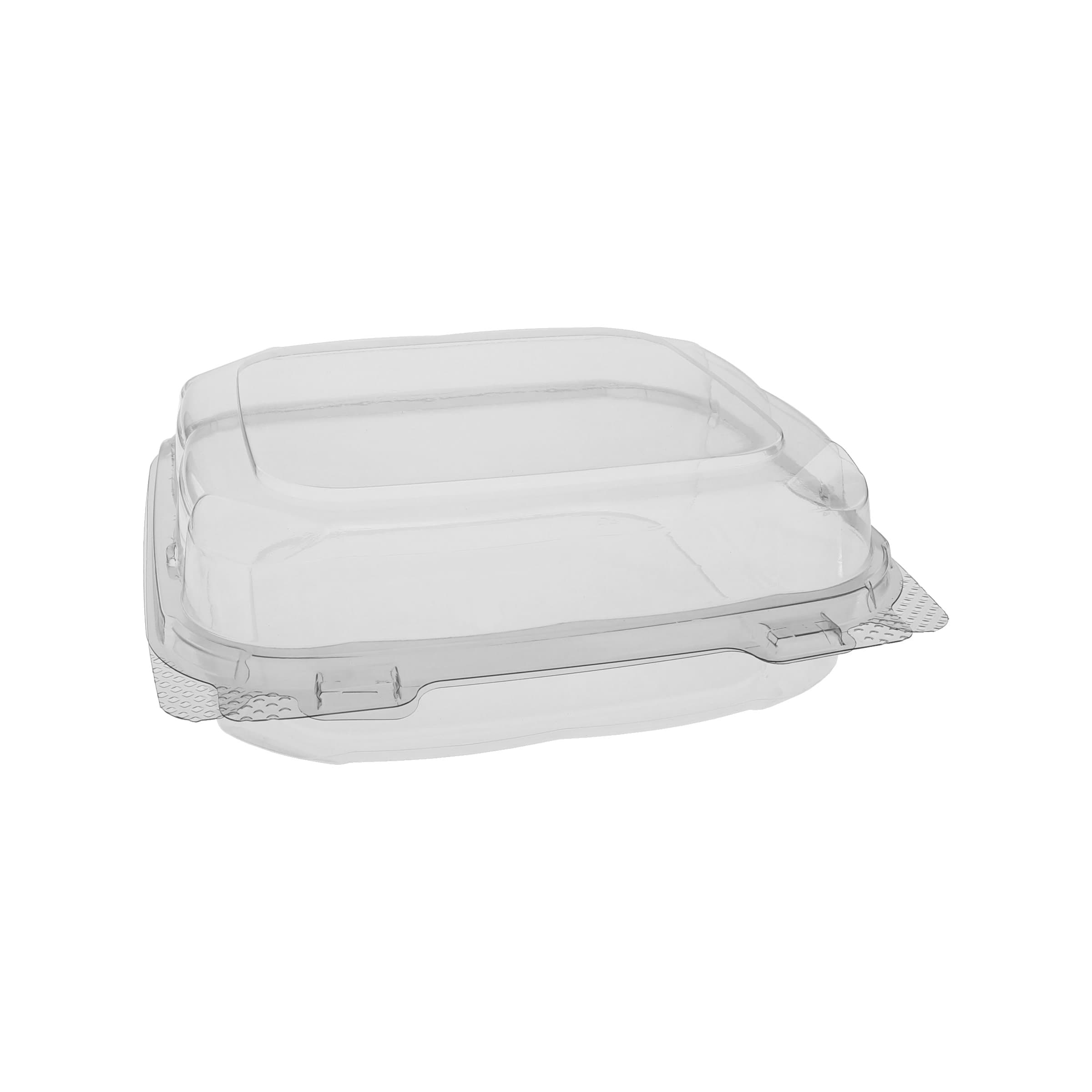 Clear Advantage® Take-Out Container Hinged With Dome Lid 8X8X2.875 IN RPET Clear Square 200/Case