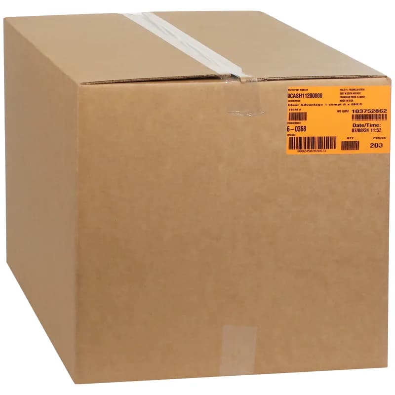 Clear Advantage® Take-Out Container Hinged With Dome Lid 8X8X2.875 IN RPET Clear Square 200/Case