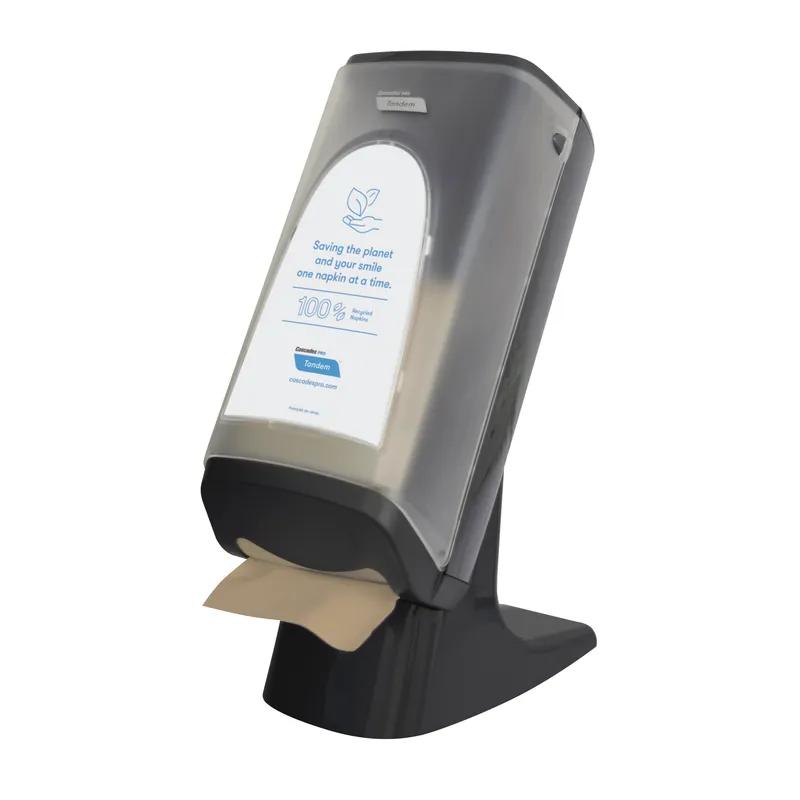 Cascades PRO Tandem® Napkin Dispenser Gray Plastic Interfold Stand Wall Mount 1/Each