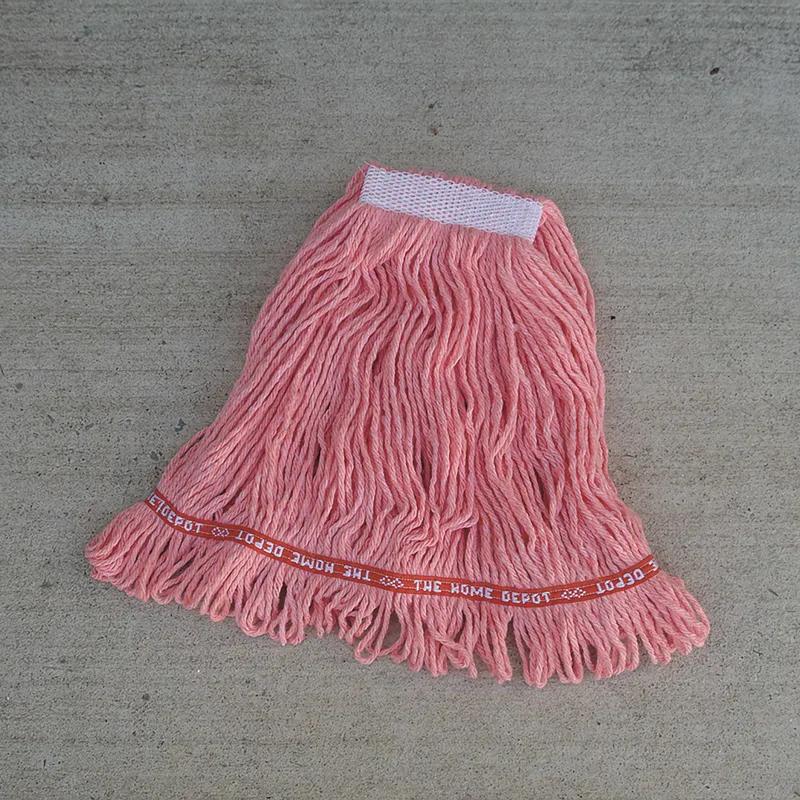 Wet Mop Medium (MED) Orange Cotton Synthetic Blend 5IN Headband Web Foot Shrinkless 1/Each