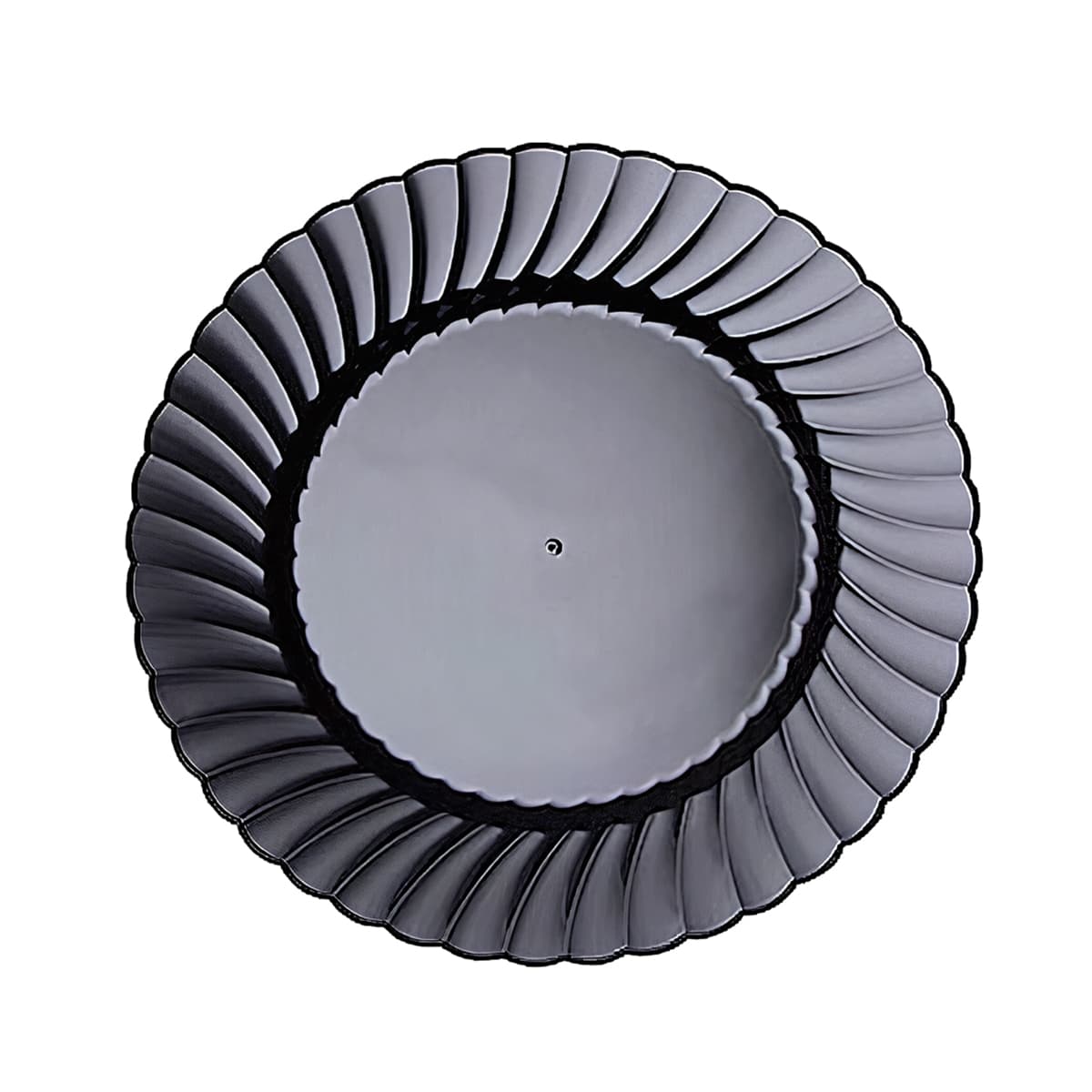 WNA Plate 9 IN Plastic Black Round 180/Case