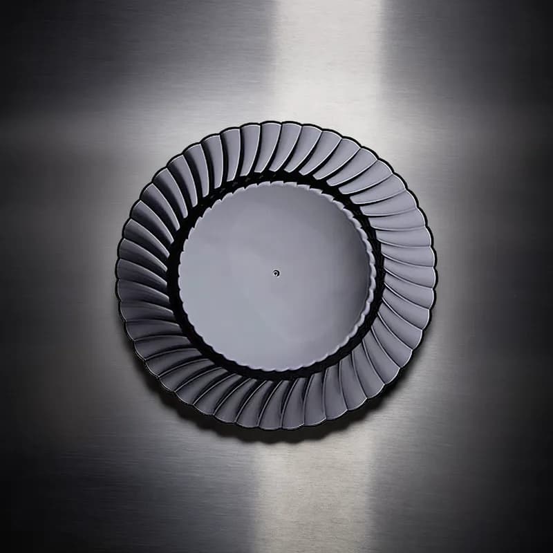 WNA Plate 9 IN Plastic Black Round 180/Case