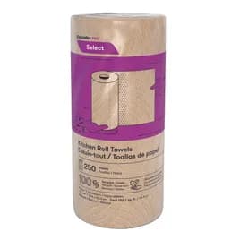 Cascades PRO Select® Household & Kitchen Roll Paper Towel Kraft 250 Sheets/Pack 12 Packs/Case 3000 Sheets/Case