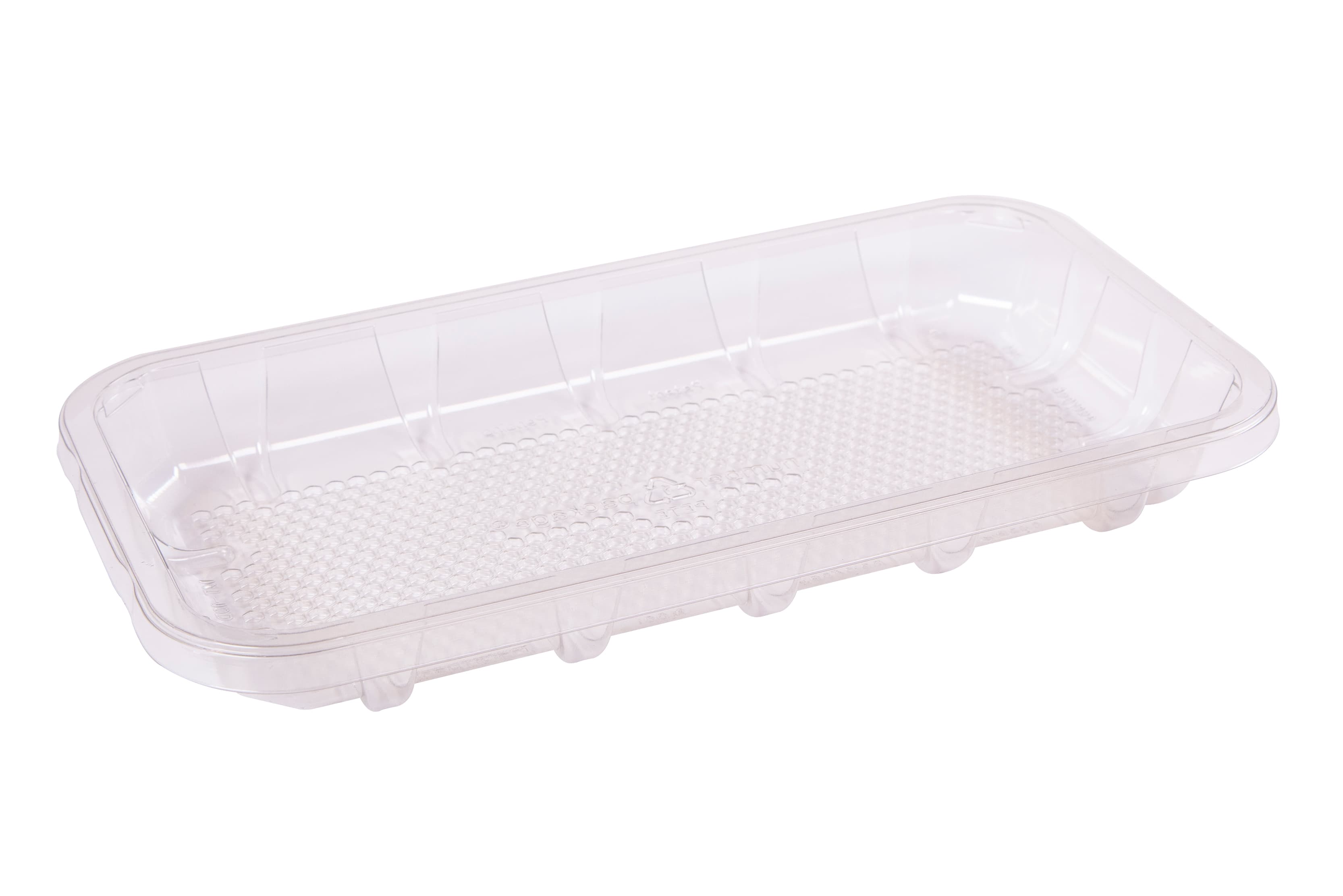 EZ-Tray Meat Tray 10.75X0X1.25 IN 1 Compartment PET Deep Clear Rectangle Honeycomb Disposable 300/Case