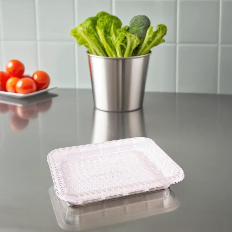 Take-Out Container Base 10.25X8.25X1.25 IN Plastic Clear Rectangle 200/Case