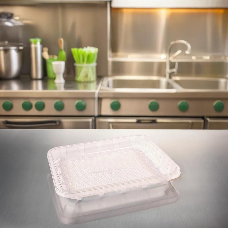 Take-Out Container Base 10.25X8.25X1.25 IN Plastic Clear Rectangle 200/Case