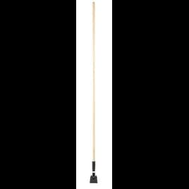 Mop Handle 60IN Natural Black Wood Snap-On Swivel 1/Each