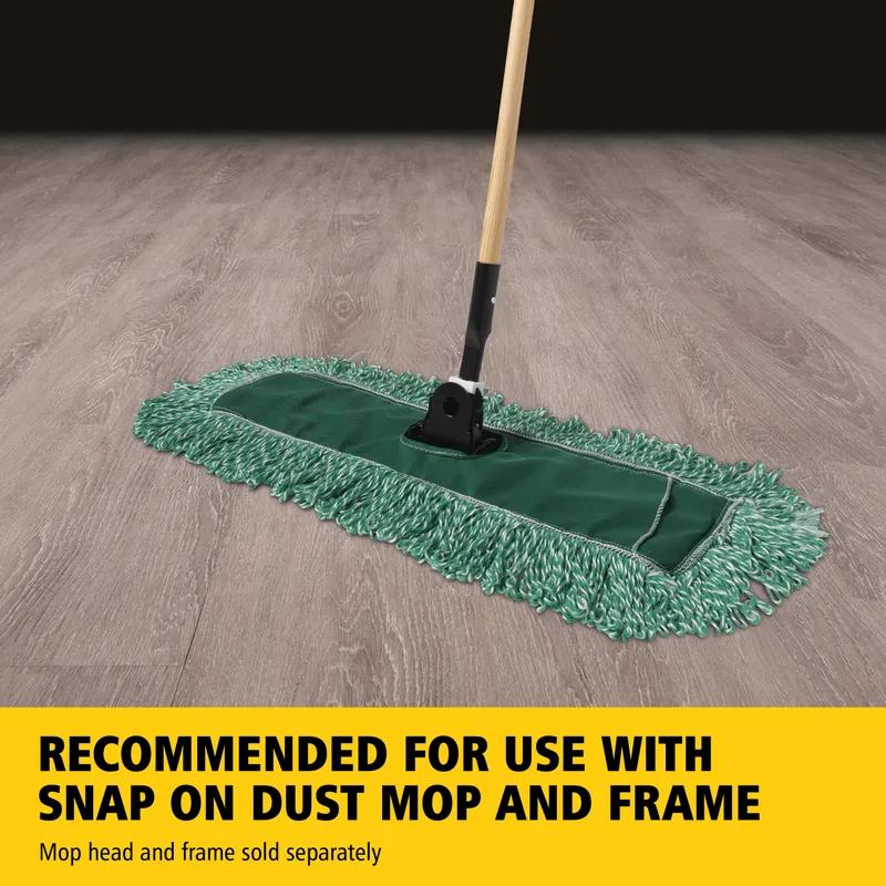 Mop Handle 60IN Natural Black Wood Snap-On Swivel 1/Each