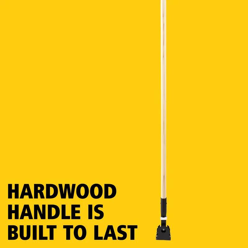 Mop Handle 60IN Natural Black Wood Snap-On Swivel 1/Each