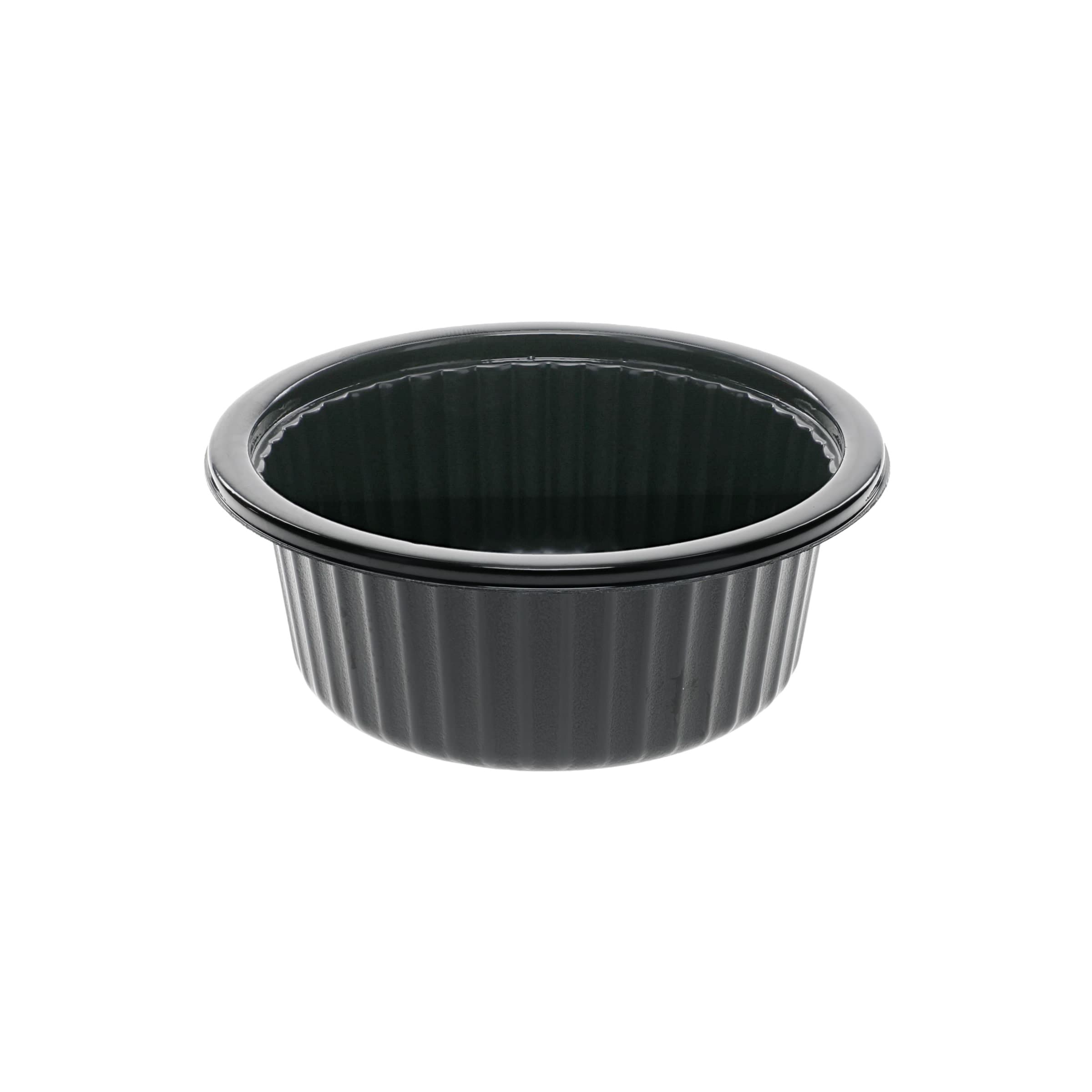 Creme Brulee Souffle & Portion Cup 6 OZ 4X1.5 IN CPET Black Bakeable Freezer Safe Dual Ovenable 1350/Case
