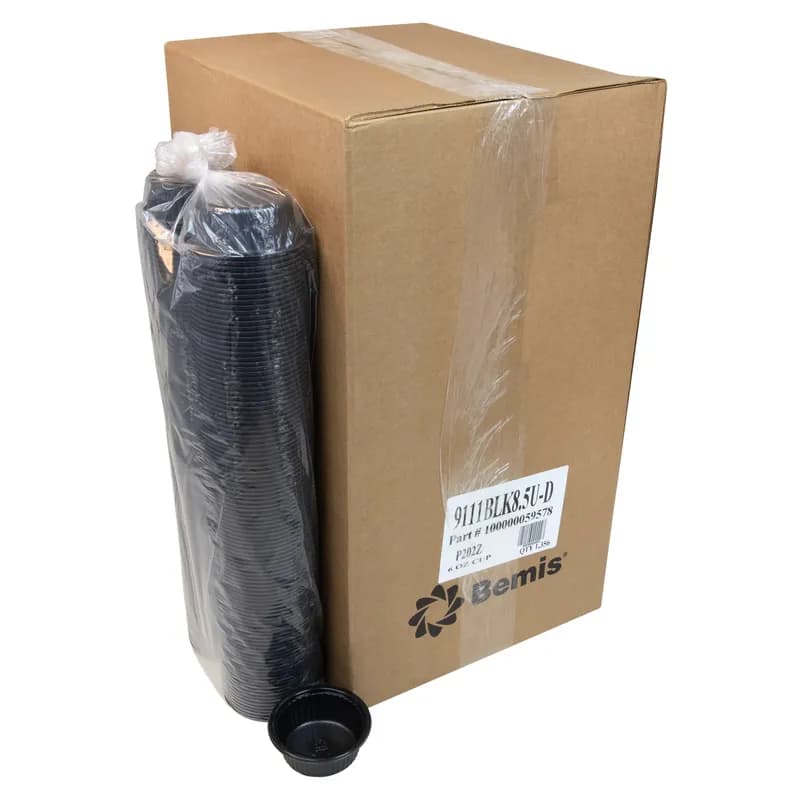 Creme Brulee Souffle & Portion Cup 6 OZ 4X1.5 IN CPET Black Bakeable Freezer Safe Dual Ovenable 1350/Case