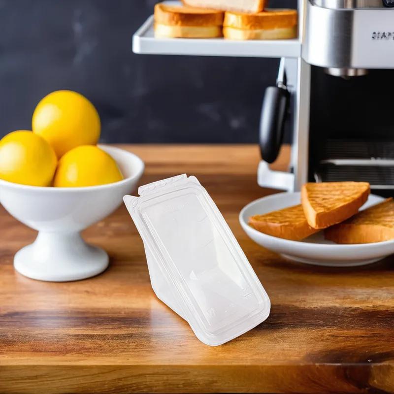 Fresh-Pak To-Go Sandwich Wedge Hinged 5.34X3.66X7.39 IN PET Clear Triangle Tamper-Evident Tamper-Resistant 260/Case