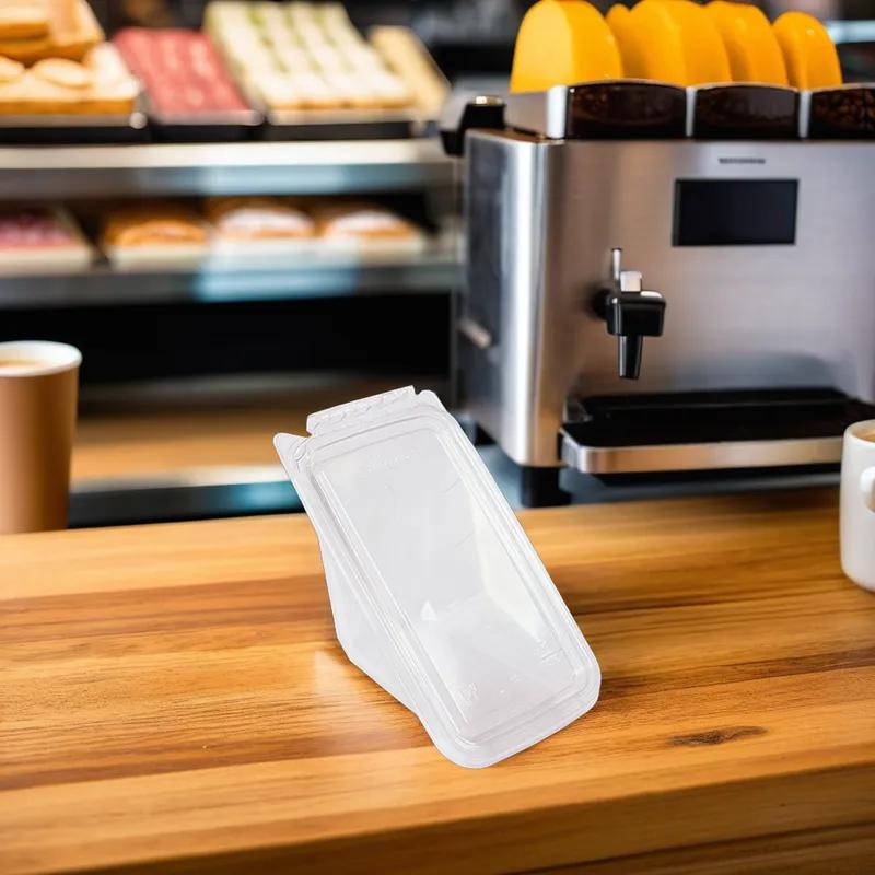 Fresh-Pak To-Go Sandwich Wedge Hinged 5.34X3.66X7.39 IN PET Clear Triangle Tamper-Evident Tamper-Resistant 260/Case