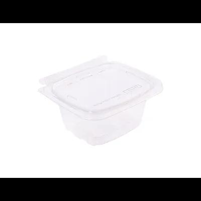 CrisPak Pro-Lok Deli Container Hinged With Flat Lid 16 OZ PET Clear Rectangle Tamper-Evident 400/Case
