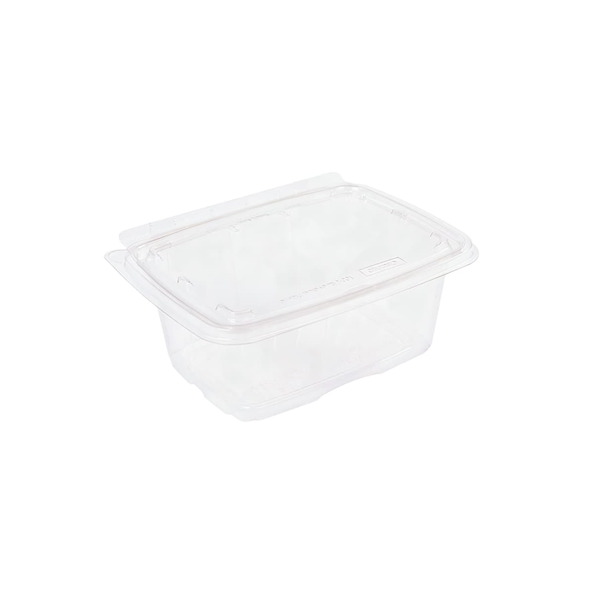 CrisPak Pro-Lok Deli Container Hinged With Flat Lid 32 OZ PET Clear Rectangle Tamper-Evident 200/Case