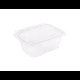 CrisPak Pro-Lok Deli Container Hinged With Flat Lid 32 OZ PET Clear Rectangle Tamper-Evident 200/Case