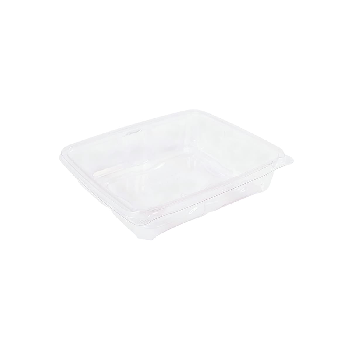 CrisPak Pro-Lok Deli Container Hinged With Flat Lid 35 OZ PET Clear Rectangle Tamper-Evident 170/Case