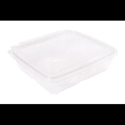 CrisPak Pro-Lok Deli Container Hinged With Flat Lid 48 OZ PET Clear Rectangle Tamper-Evident 170/Case