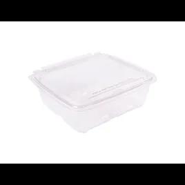CrisPak Pro-Lok Deli Container Hinged With Flat Lid 64 OZ PET Clear Rectangle Tamper-Evident 170/Case