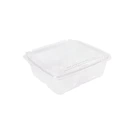 CrisPak Pro-Lok Deli Container Hinged With Flat Lid 64 OZ PET Clear Rectangle Tamper-Evident 170/Case
